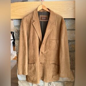 Tasso Elba Camel Suede Blazer